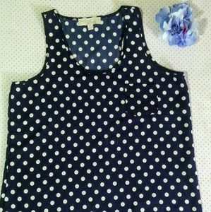 Olive and Oak Dark blue polka dot shirt